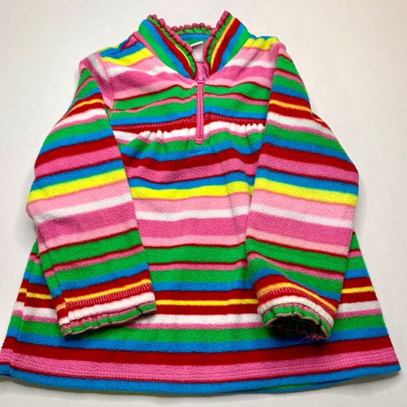 The Children’s Place fleece multicolored striped pullover - Picture 1 of 6